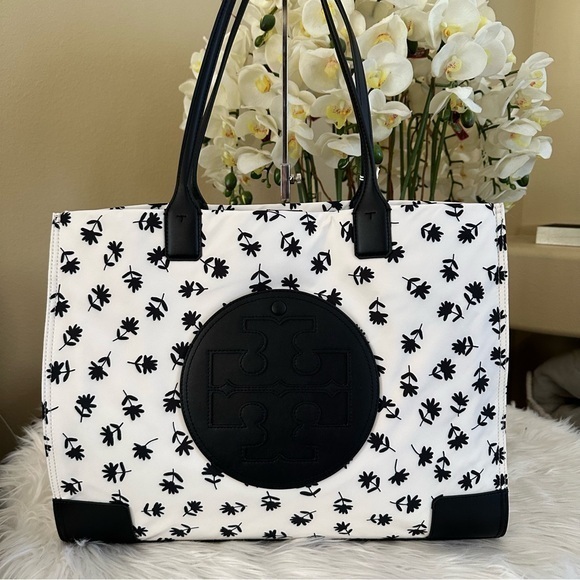 New Tory Burch ELLA PRINTED TOTE bag - Picture 1 of 15